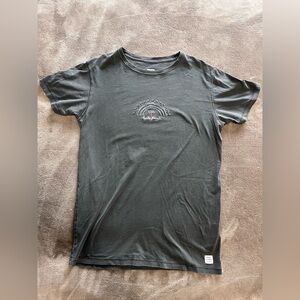 BANKS JOURNAL STUDIO Vintage Slate Unisex Organic Cotton Tee Adult Sz S EUC